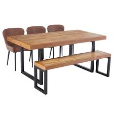 There are 16165 reclaimed wood table for sale on etsy, and they cost $467.92 on average. Malmo Reclaimed Timber 180cm Dining Table Bench 3 Toby Brown Chairs