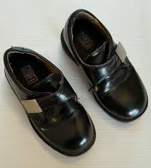 Boys Faded Glory Black Dress Shoes Size 8 Medium Toddler Velcro Buckle B2 In Clothing Shoes Accessories Kids Clot Boys Black Dress Shoes Black Dress Shoes