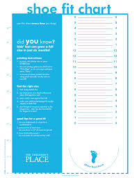 printable shoe size chart for kids from the childrens place