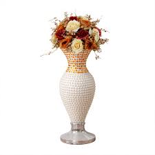 Ivory purple hand made elegant decorative artificial rose flower rhinestone bride bridesmaid with crystal wedding bouquet flower. 90cm Modern Big Tall Wedding Decor Crystal Vase For Living Room Stand Polystone Wedding Flower Vase Buy Crystal Vase Polystone Vase Wedding Floor Vase Product On Alibaba Com