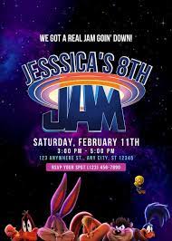 Space Jam New Legacy Birthday Party Invitation Printable Etsy In 2021 Party Invitations Printable Birthday Party Invitations Printable Birthday Party Invitations