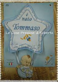 Fiocco Nascita E Nato Tommaso Punto Croce Ricamo Punto Croce Nascita