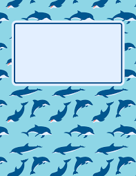 Free Printable Dolphin Binder Cover Template Download The Cover In Jpg Or Pdf Format At Http Bin Binder Covers Printable Binder Covers Notebook Cover Design