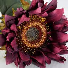 Find bulk wedding flowers to complete your wedding theme while staying within your budget. Burgundy Artificial Sunflower Stem Fall Florals Floral Supplies Craft Supplies Factory Direct Craft