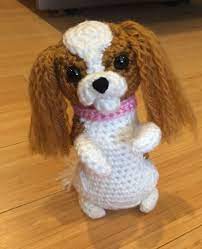Amigurumi Cavalier King Charles Spaniel Designed And Crocheted By Me Crochet Dog Patterns Crochet Dolls Crochet Rose Pattern