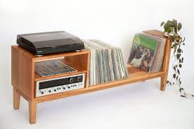 Put Your Records On Beautiful Wood Media Consoles California Home Design Lp Shelving Record Console Modern Record Console