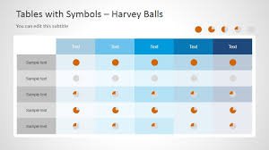 Tables With Symbols For Powerpoint