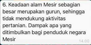 Mesir adalah negara terpadat kedua di afrika. Keadaan Alam Mesir Sebagian Besar Merupakan Gurun Sehingga Tidak Mendukung Aktivitas Pertanian Brainly Co Id