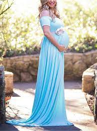 Maternity Outfits Machine Washable Maternity Dresses Maternity Off The Shoulder Maxi Gown Short Sleeve Baby Shower D Maxi Gowns Baby Shower Dresses Dresses