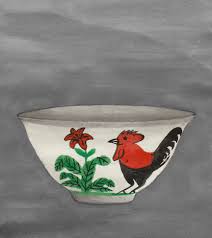 Ayam Jago Chicken Bowl Watercolor Illustration By Ultramanminmun Kartun Seni