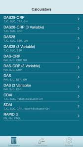 Das Calculator For Rheumatologists Mobile App Editors Pick Assess disease activity in rheumatoid arthritis. mdlinx