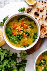 Golden Red Lentil Soup With Spinach Skinnytaste Recipe Red Lentil Soup Skinny Taste Recipes Lentil Recipes