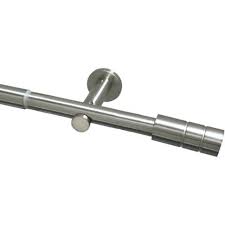 Gardinia Gardinenstange Zylinder Edelstahl Optik 100 Cm 190 Cm Kaufen Bei Obi Gardinenstange Gardinen Vorhangstangen