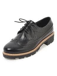 Signatur mit patches und stiche vorne. Braune Oxford Schuhe Damen Runde Spitze Schnuren Sich Oben Freizeitschuhe Milanoo Com