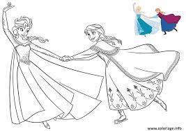 Coloriage anna et elsa + de coloriage; Coloriage Princesse Disney Elsa Et Anna La Reine Des Neiges Dessin Princesse Disney A Imprimer