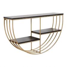 You can find bracket shelves, corner shelves, cube shelves, floating shelves and, organizer shelves that are right for your space and storage needs. A Sophisticated Space Saving Accent Our Exclusive Three Tier Wall Shelf Is Crafted Of Gilded Iron With Roun Black Wall Shelves Metal Wall Shelves Wall Shelves