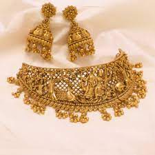 Harini Antique Choker Set Gold Jewellery Design Antique Bridal Jewelry Gold Jewelry Fashion