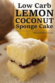 Super Moist Lemon Coconut Sponge Cake Low Carb Gluten Free Paleo Recipe Recipes Coconut Sponge Cake Keto Dessert Recipes