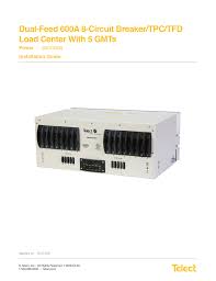 Dual Feed 600a 8 Circuit Breaker Tpc Tfd Load Center