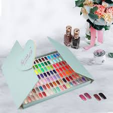 Nail Display Book With Tips 126 Colors Gel Polish Colour Chart 144 False Nail Tips Professional Salon Color Chart Display Card Book Nail Art Supplies