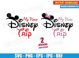 Download My First Disney Trip Mickey Minnie Mouse Head Svg Baby Cut Files