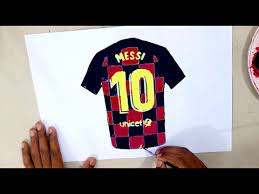 Lionel andrés messi cuccittini is an argentine professional footballer who plays as a forward and captains. Messi Barcelona Jersey Drawing Easy Youtube