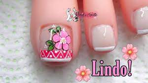 Modelo De Unas Decoradas De Los Pies Como Decorar Las Unas De Los Pies Diseno Bonito Para Pie Youtube