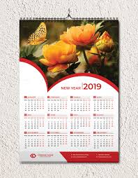 One Page Wall Calendar 2020 Calendar Design Template Wall Calendar Wall Calendar Design