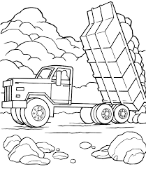 Dinosaurs, diggers, and dump trucks coloring book: Dump Truck Coloring Page Free Printable Coloring Pages For Kids