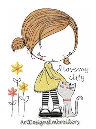 I Love My Kitty Machine Embroidery Design Embroidery Etsy In 2020 Embroidery Kits Embroidery Patterns Machine Embroidery