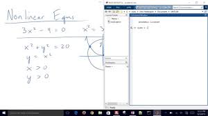 Solve Nonlinear Equations With Matlab Youtube