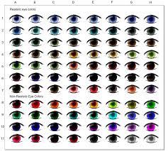 example about eye color determination chart