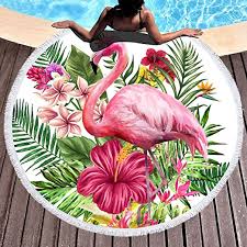 Maybe you would like to learn more about one of these? Flamingo Beach Towel Round Flower Large Beach Towels For Adults New Towels Washcloths Bath