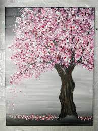 … by step how to create your own canvas painting with easy to follow instructions. Painting A Cherry Blossom Tree With Acrylics And Cotton Swabs