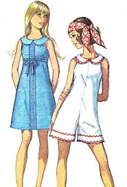 1960s Mod Sleeveless A Line Dress Or Romper Peter Pan Collar Simplicity 8262 Womens Vintage Sewing Pattern Bust 32 Pattern Fashion Vintage Sewing Patterns Vintage Sewing