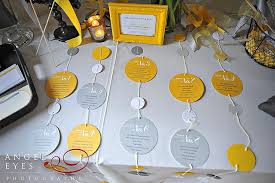 Yellow Seating Chart Promontory Point Wedding Photos
