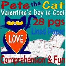 Pete Valentine S Day Is Cool Cat Book Companion Reading Comprehension Unit Pete The Cat Cat Valentine Preschool Crafts