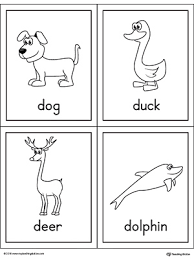 Take your paper plate, cut out a . Letter D Words And Pictures Printable Cards Dog Duck Deer Dolphin Myteachingstation Com