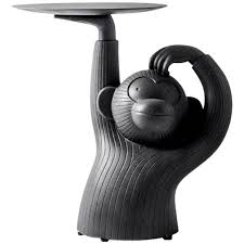 Jaime Hayon Monkey Side Table In Black Concrete From A Unique Collection Of Antique And Modern Si Antique End Tables Living Room Furnishings Black Side Table