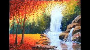 Waterfall garden easy acrylic painting tutorial for beginners step by step | theartsherpa. Waterfalls Acrylic Painting Tutorial Youtube