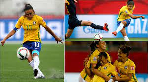 Die frauen fußballnationalmannschaft war 2003 und 2007 weltmeister und trägt seitdem 2 sterne auf dem dfb trikot. Brasiliens Frauen Schon In Torlaune Dfb Deutscher Fussball Bund E V