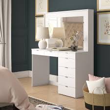 This stylish chic bedroom vanity table set comes with 3 oval mirror and 7 storage drawers. Modern Bedroom Vanity Wayfair