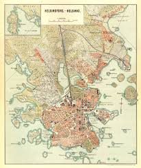 Helsingfors Lovely Map Print Map Helsinki