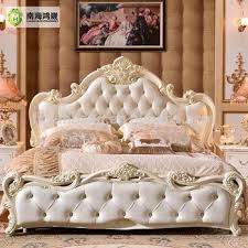 Modern Luxury Royal French Baroque Rococo Style King Queen Size Cream White Buttoned D Luxurious Bedrooms French Style Bedroom Furniture Bedroom Furniture Sets