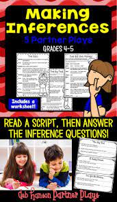 Partner Plays Making Inferences 4th And 5th Printable And Digital Options Partner Plays Making Inferences Inference