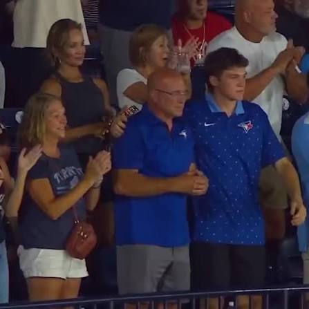 Trey Yesavage's family after his awesome debut for @bluejays 🥹❤️