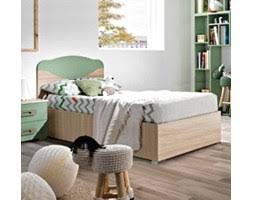 Letti contenitori singoli mondo convenienza / letto singolo con sponda antigua. Letto Singolo Marica Con Contenitore Finitura Olmo E Verde Papua Beige Design Letti Singoli Homelook