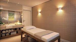 Revestimiento De Pared Crea Atmosfera Y Mas Interes Visual Spa Interior Decoracao De Salas De Massagem Sala De Massagem