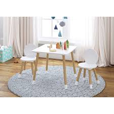8 to 12 years emilio kids rectangular arts and crafts table and chair set. Utex Kids Table With 2 Chairs Set For Toddlers Boys Girls 3 Piece Kiddy Table And Chairs Set White Walmart Com Walmart Com