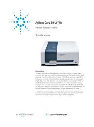 With a good procedure and good spectrometer your baseline must look like my baseline (black) in define your question: Agilent Cary 60 Uv Vis Cary 60 Uv Vis Introduction The Agilent Cary 60 Uv Vis Spectrophotometer Is Efï¬ Cient Accurate And ï¬‚ Exible And Is Designed To Meet Both Current And